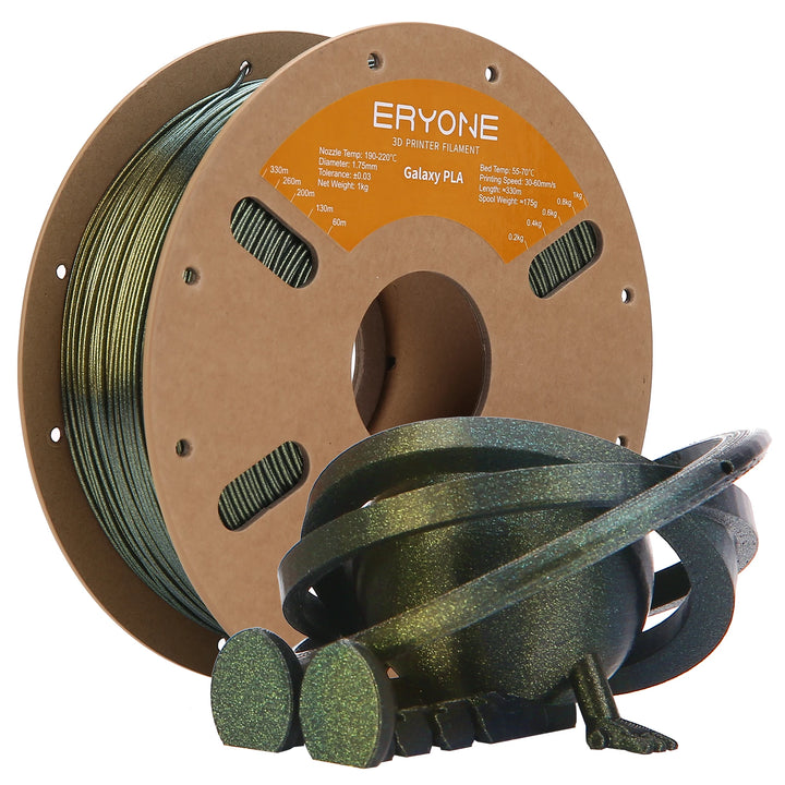 Eryone 3D Printer Glitter Pla Filament For 3D Printer Perfect Spooled(1kg)- 1.75mm Sparkle Shining Material Glittering Filaments