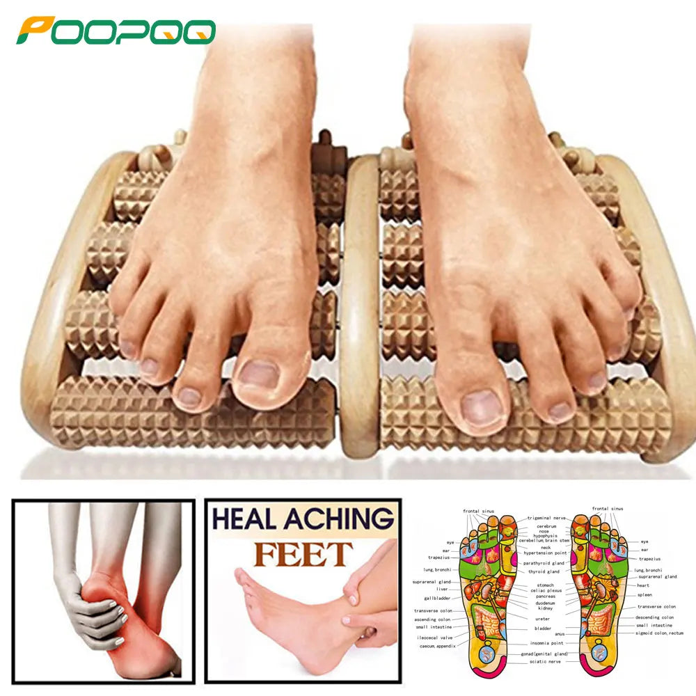 Premium Wooden Foot Roller Massage