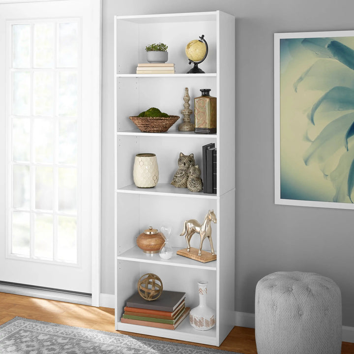 5-Shelf Dresser Bookcase White