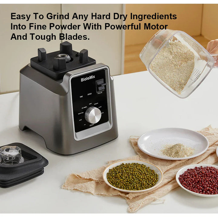 BioloMix Digital BPA FREE 2L Automatic Professional Blender, Juicer Food Processor Ice Smoothies Fruit, FREE GIFT 600ml dry jar