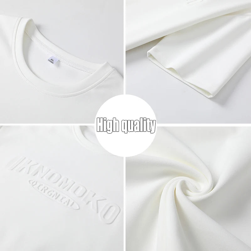 Summer Men's T-Shirt Retro Street Trendy Men's Loose Hip Hop Short Sleeve Casual Print Mens Streetwear Top Tees Fashion Male Top