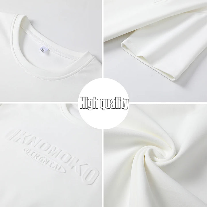 Summer Men's T-Shirt Retro Street Trendy Men's Loose Hip Hop Short Sleeve Casual Print Mens Streetwear Top Tees Fashion Male Top