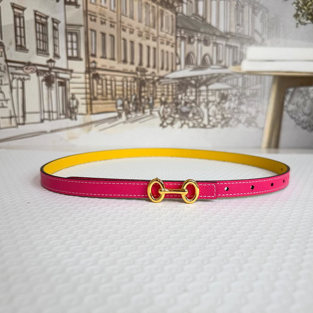 2025 New Luxury Brand Double sided Belt Width 15mm Fashion Designer Dress Jeans Women's Belt