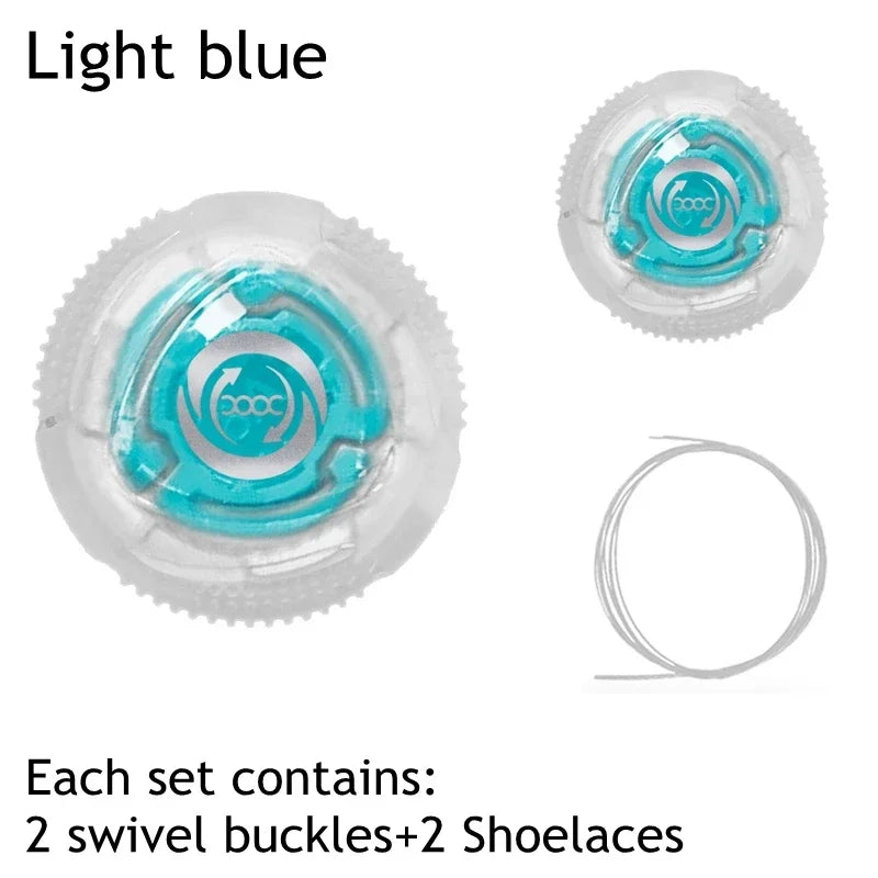 1 Pair Metal Wire Swivel Automatic Buckle Shoelaec No Tie Shoe Laces Quick Lock Shoestrings Women Man Shoelaces for Sneaker New