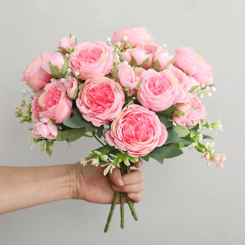 Artificial Peony Rose Bouquet
