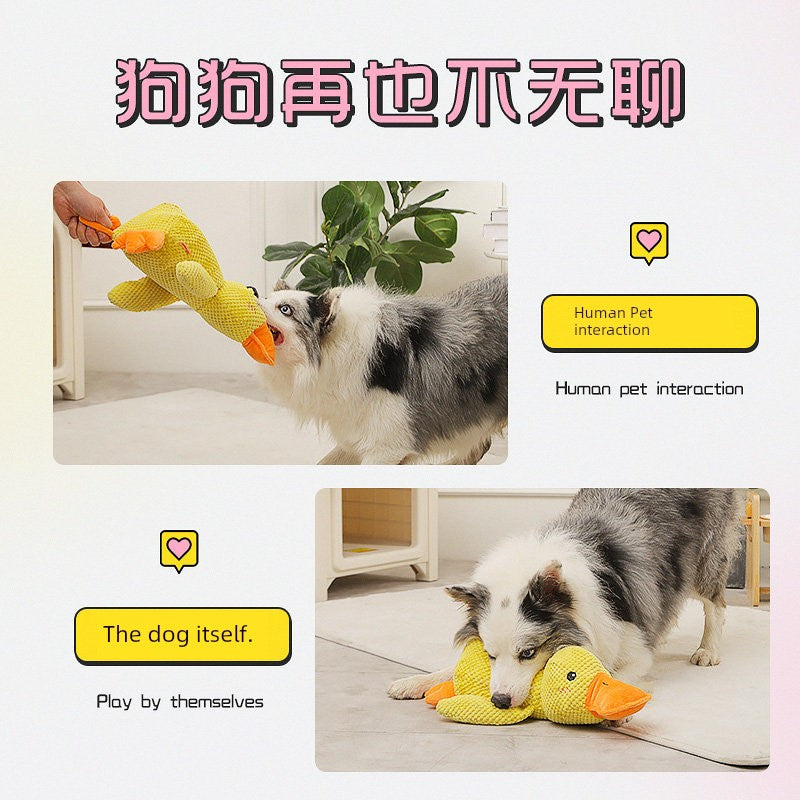 Dog Toy Relieving Stuffy Handy Gadget Self-Hi Stuffed Bite-Resistant Molar Sound Puppy to Sleep with Corgi Interactive Pet Supplies