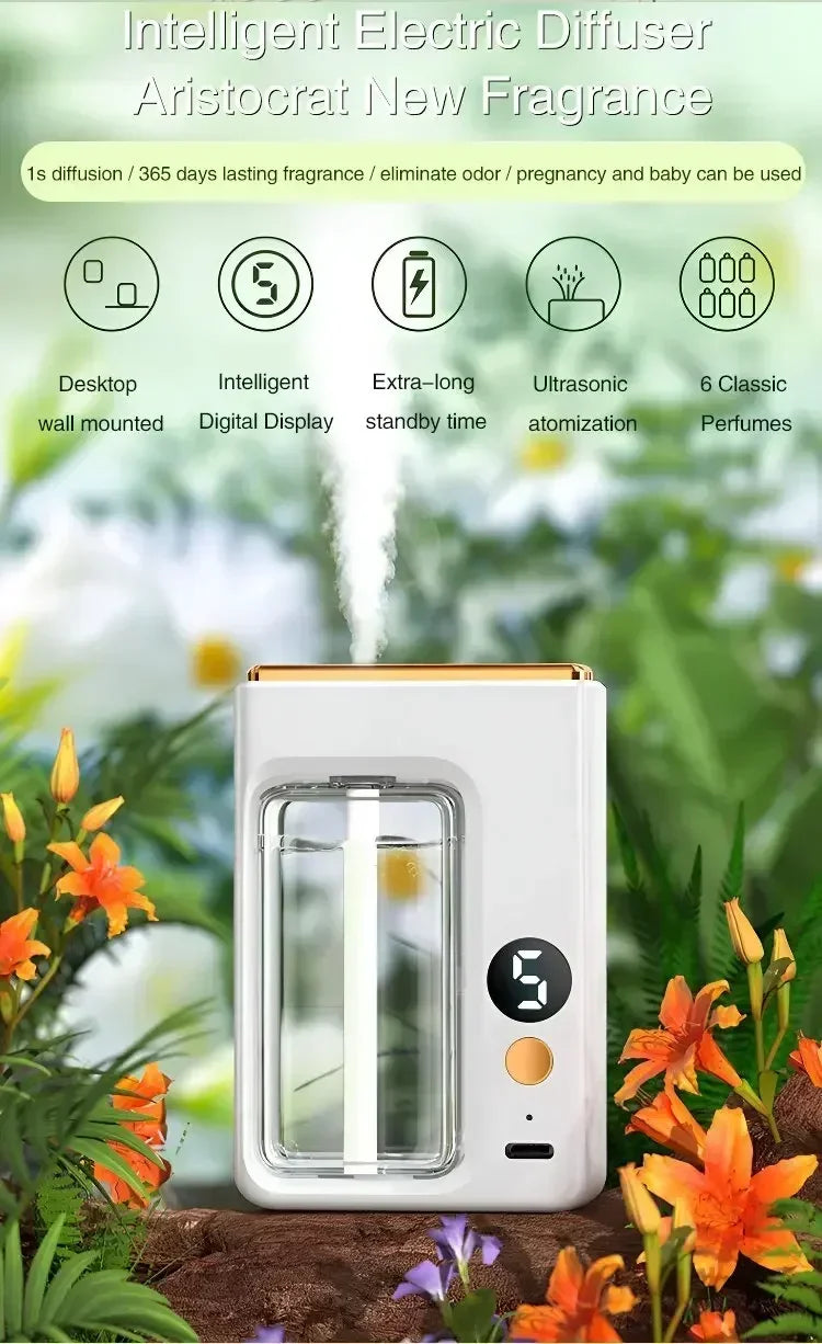 NEW Diffuser Aromatherapy Machine,Wireless Wall Hanging Portable Automatic Fragrance Spray Bathroom Toilet Deodorization