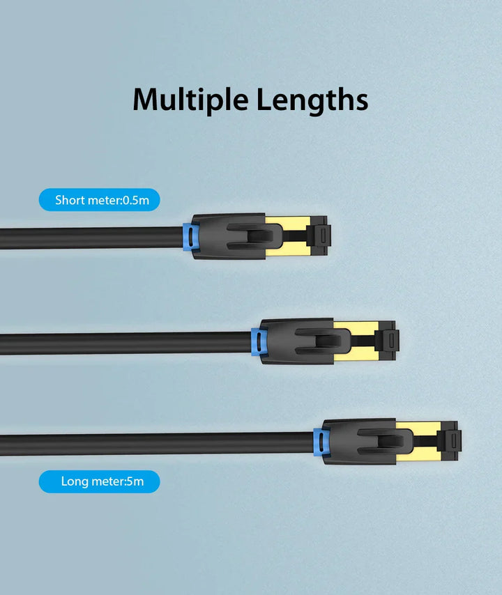 Vention Cat8 Ethernet Cable STTP 40Gbps 2000MHz Cat 8 RJ45 Network Lan Patch Cord for Router Modem Internet RJ 45 Ethernet Cable