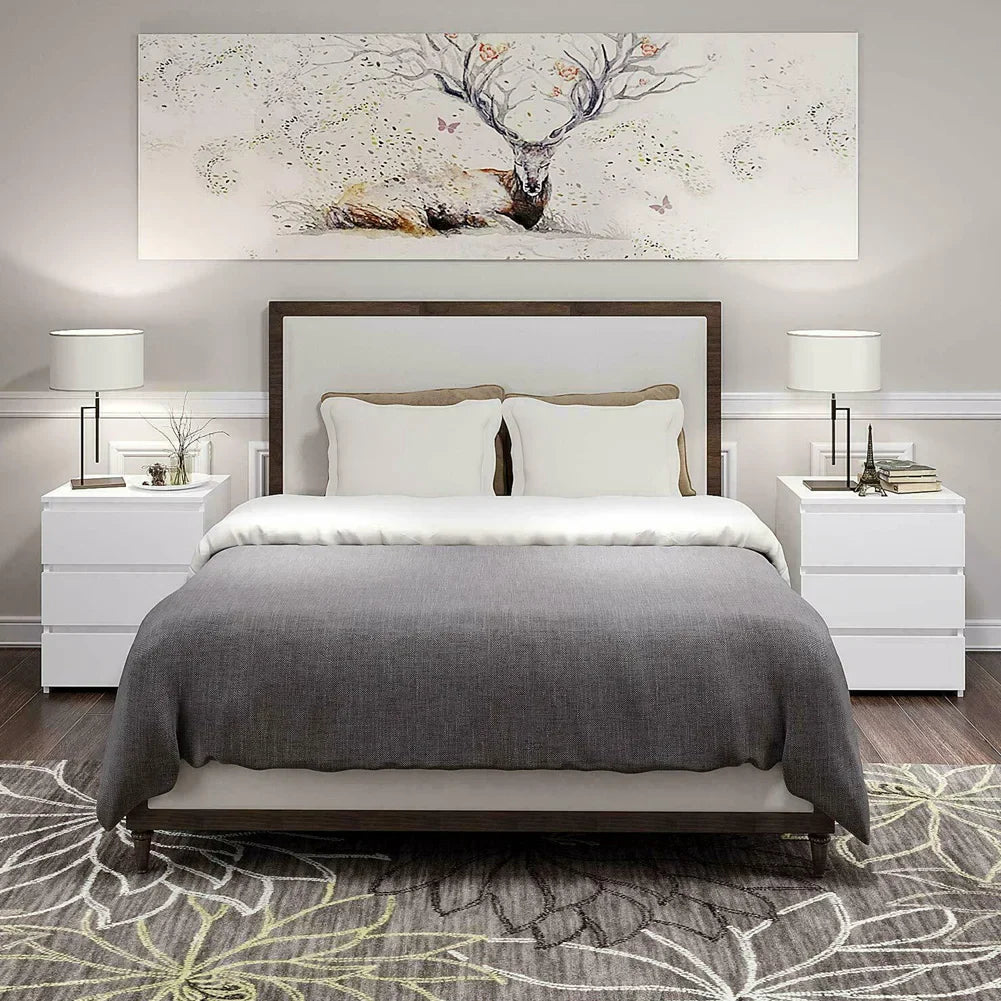 Modern White Bedside Table