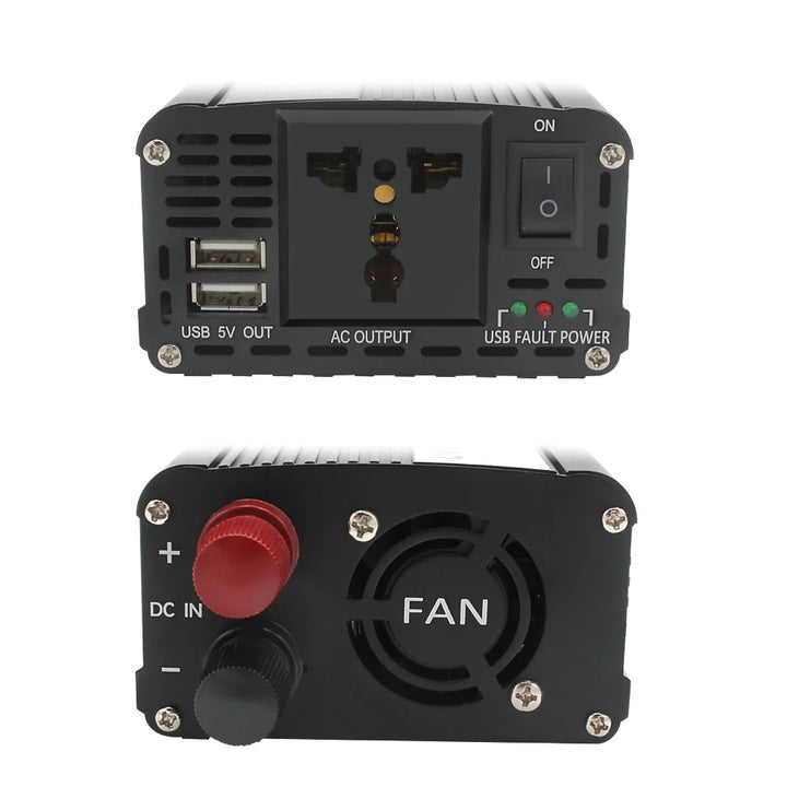 500W DC 12V To AC 110V 220V 50Hz 60Hz Car Power Inverter Automatic Transformer Adapter Dual USB EU US Universal Socket Converter