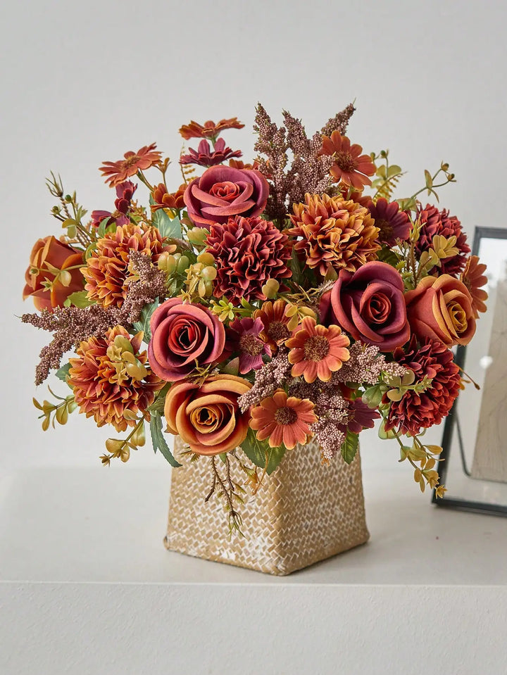1/3PCS Artificial Rose & Daisy Bouquet