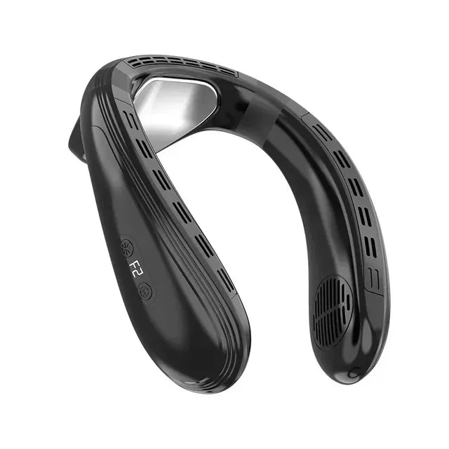 New Neck Air Conditioner Portable Neck Fan Rechargeable Semiconductor Cooling Bladeless Fan Outdoor Personal Fan Wearable Cooler
