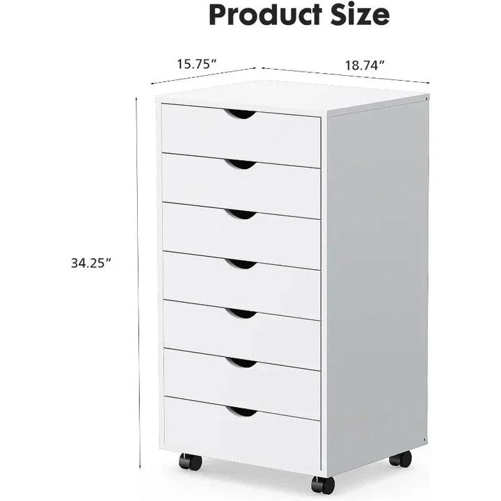 7 Drawer Wood Dresser Storage