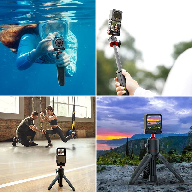 Ulanzi MT-50 Magnetic Tripod for Dji Osmo Action 5 4 3 Adjustable Underwater Selfie Stick Stand Mount Action Camera Accessories