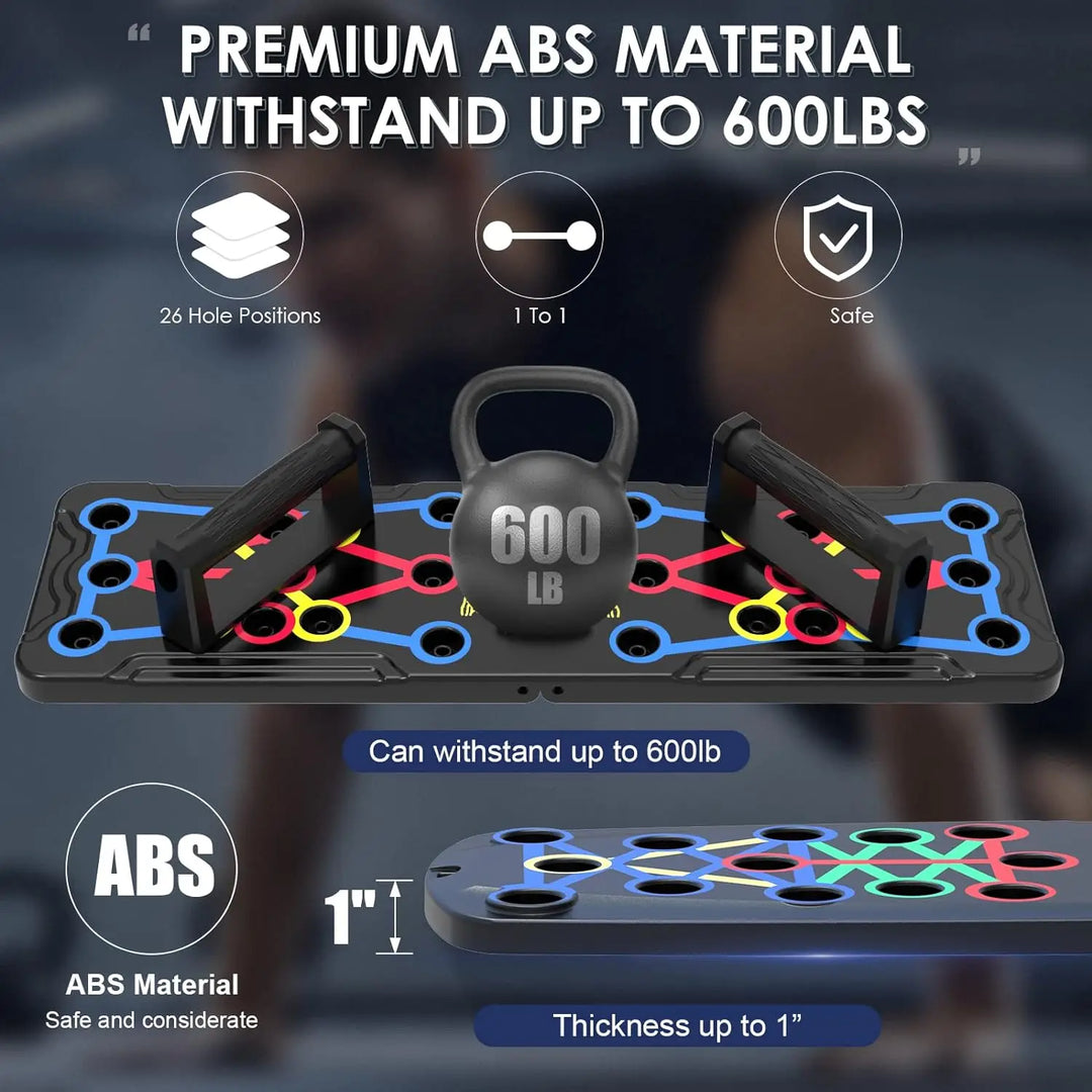 Portable Multifunctional Push-up Board - Fitness and Muscle Training Device Home Workout Set Foldable Push Up Bar Resistance