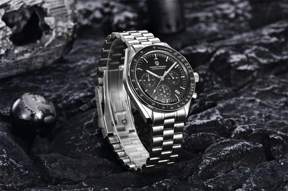 PAGANI DESIGN Moon Mens Watches 2024 Top Brand Luxury Quartz Watch For Men Chronograph Luminous Sapphire Mirror Waterproof Clock