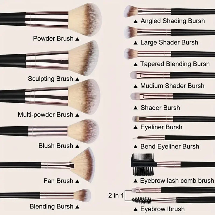 3-20PCS Professional Makeup Brush Set