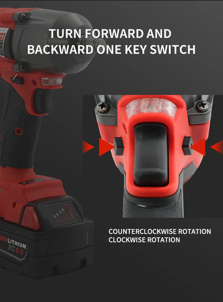 Milwaukee Mid-Torque Impact Professional Wrench 18V Lithium Battery Electric Cordless High Speed Car Truck Repair Power Tools