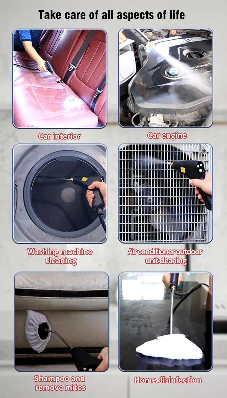 Handheld High Pressure High Temperature Household Steam Cleaner For Air Conditioner Kitchen Car Furniture Steam Cleaner EU/US