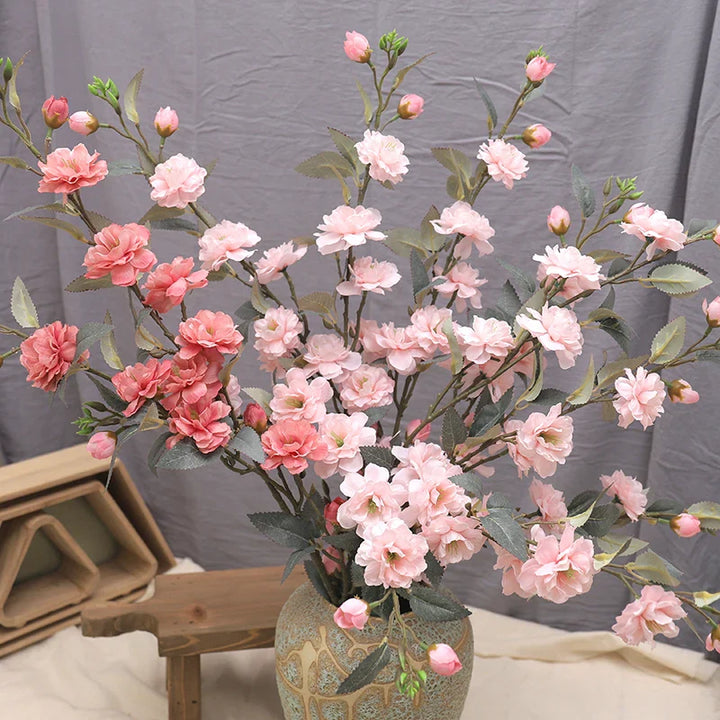 Artificial Silk Camellia Flower Branch