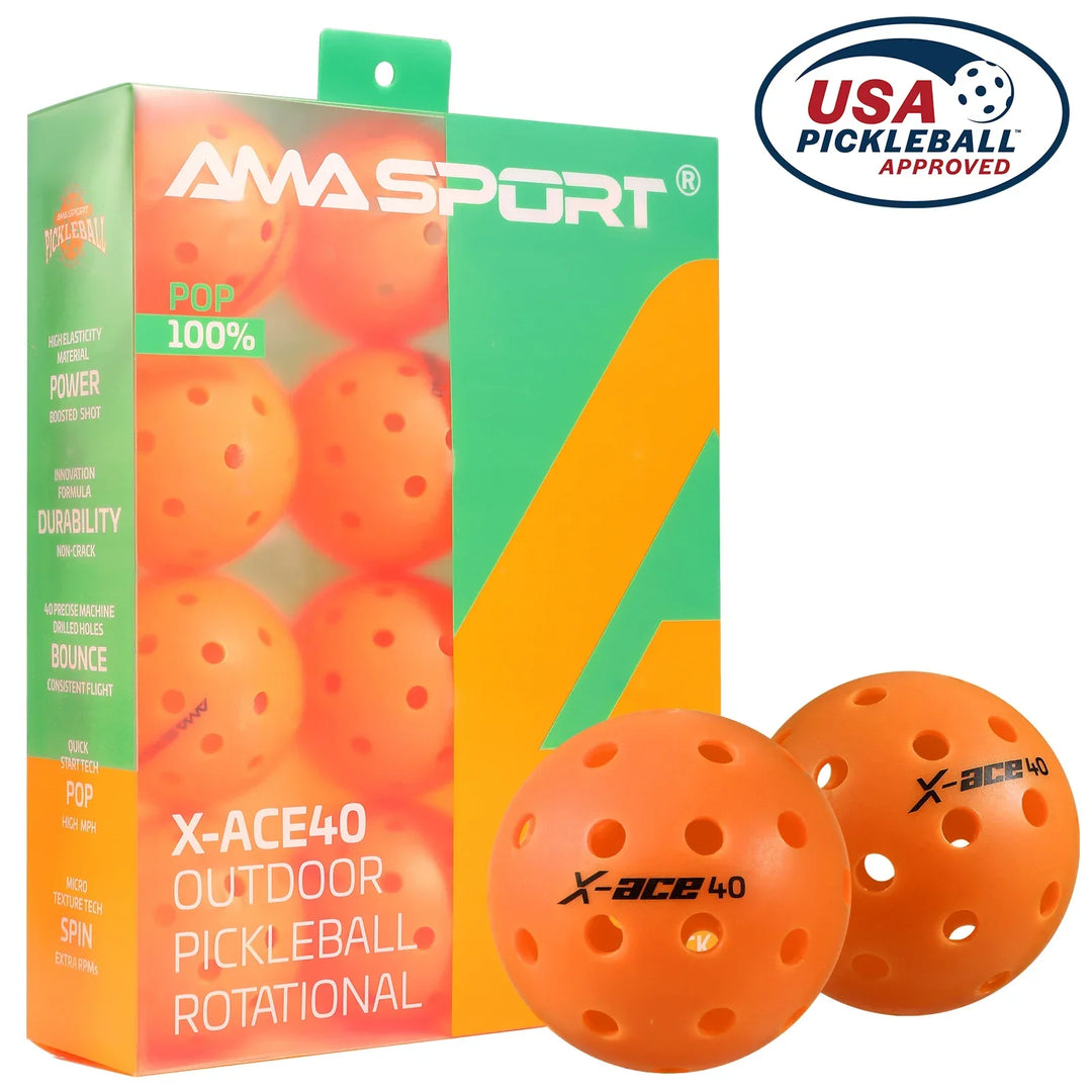 X-ACE 40-Hole Outdoor Pickleballs