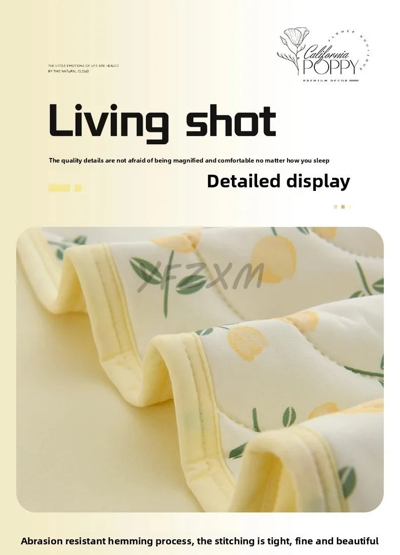 New Florals Spring Summer Blanket for Single Double Soft Skin-friendly Quilt Breathable Comfortable Air Conditioning Comforter