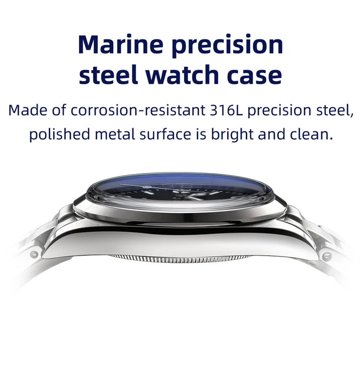 ADDIESDIVE Top Brand Men's Luxury Stainless Steel Wristwatch Sapphire Glass Luminous 100m Waterproof Reloj Hombre Quartz Watches