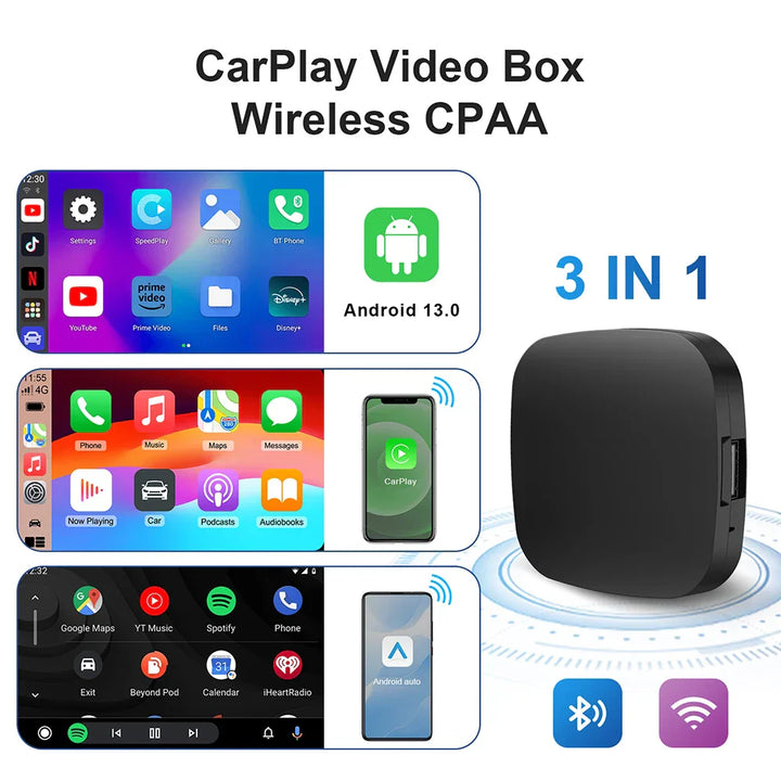 Android 13 Carplay AI Box Wireless Carplay Android Auto WiFi Support Netflix Youtube For Nissan VW Toyota Mazda Hyundai Ford MG