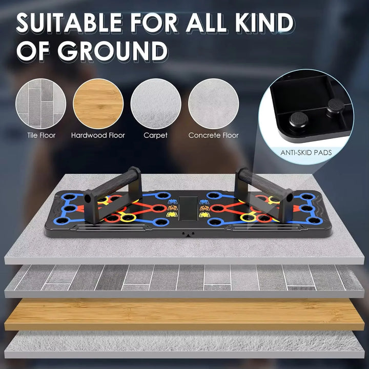 Portable Multifunctional Push-up Board - Fitness and Muscle Training Device Home Workout Set Foldable Push Up Bar Resistance