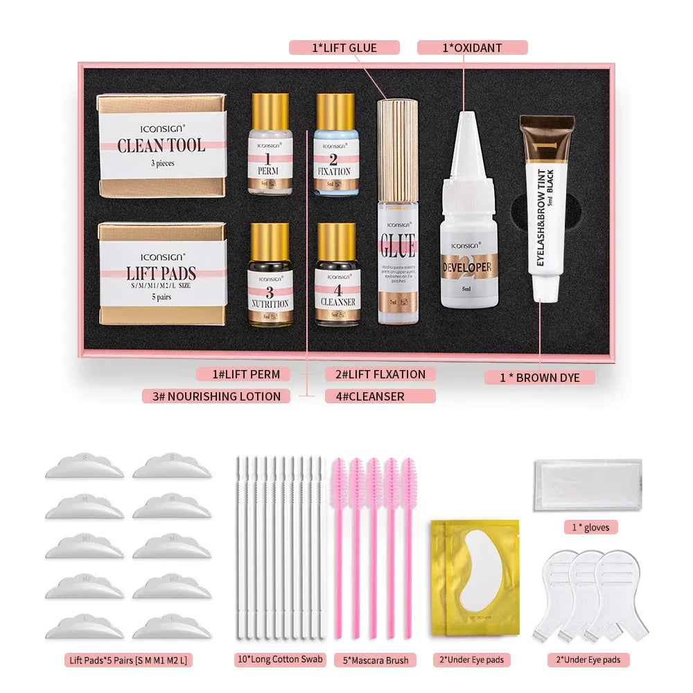 Dropshipping ICONSIGN Lash Lift Kit And Brow Dye Tint Kit Lifting Eyelashes Brow Lift Brow Dye Tint Lash Lifting Kit Eye Makeup
