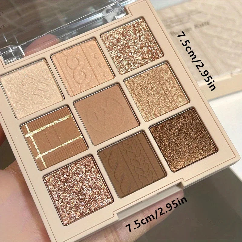 9-Color Brown Eyeshadow Palette