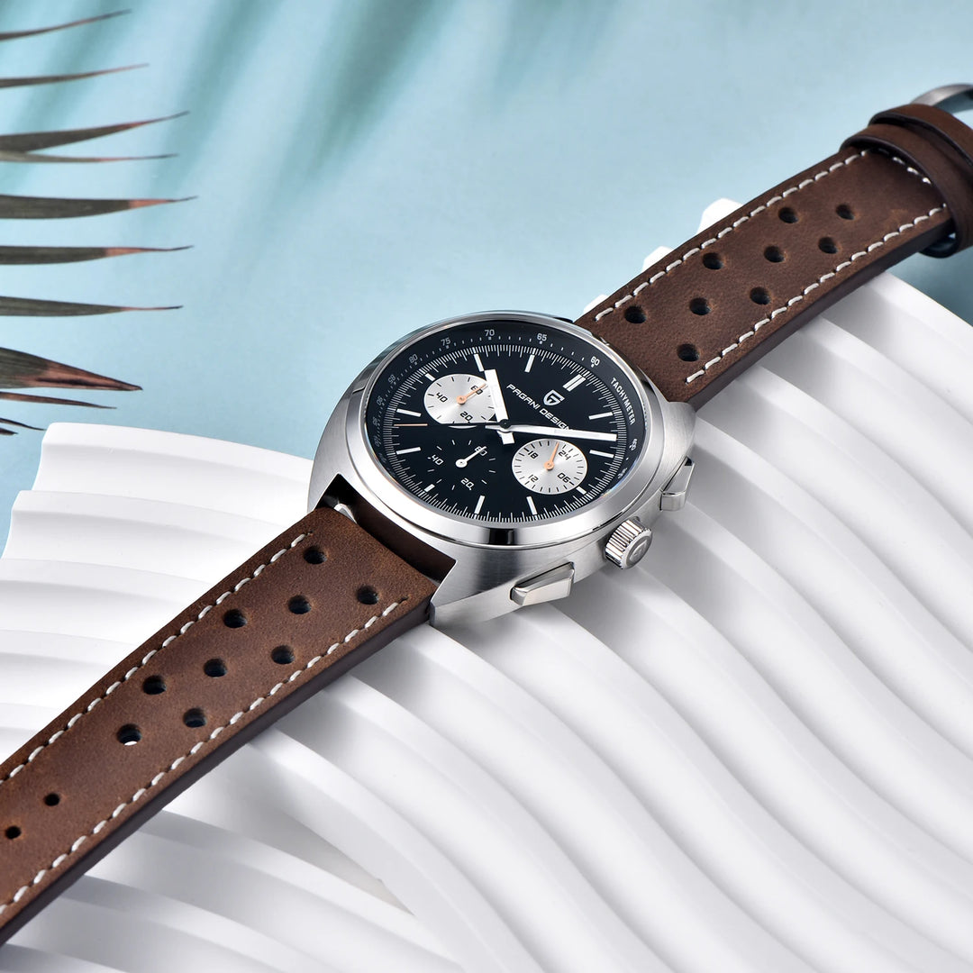 PAGANI DESIGN Men's Watches Luxury Quartz Wrist Watch For Men AR Sapphire Speed Chronograph Retro Dial Clock Reloj Hombre 2023