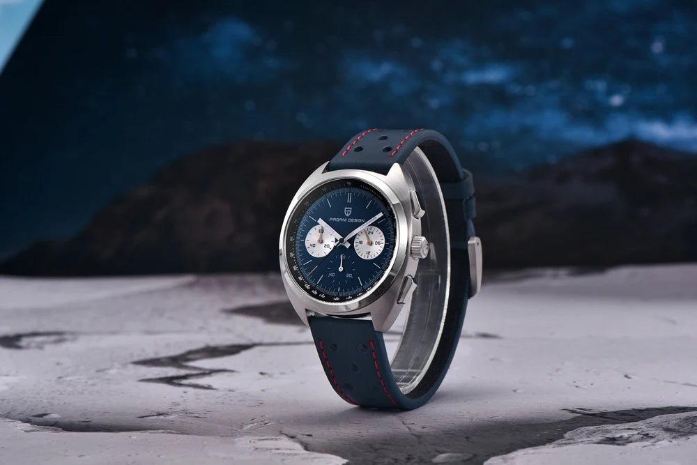 PAGANI DESIGN 2024 Retro Luxury Men's Watches Sports Chronograph VK63 Quartz Watch For Men AR Sapphire Waterproof Leather Clock