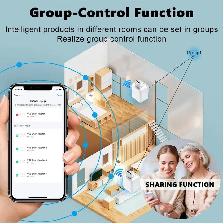 Tuya Smart for Zigbee WiFi Mini 1 2 3 USB Adaptor Switch 5V Micro USB Power Adaptor Smart Life Control Via Alexa Google Home