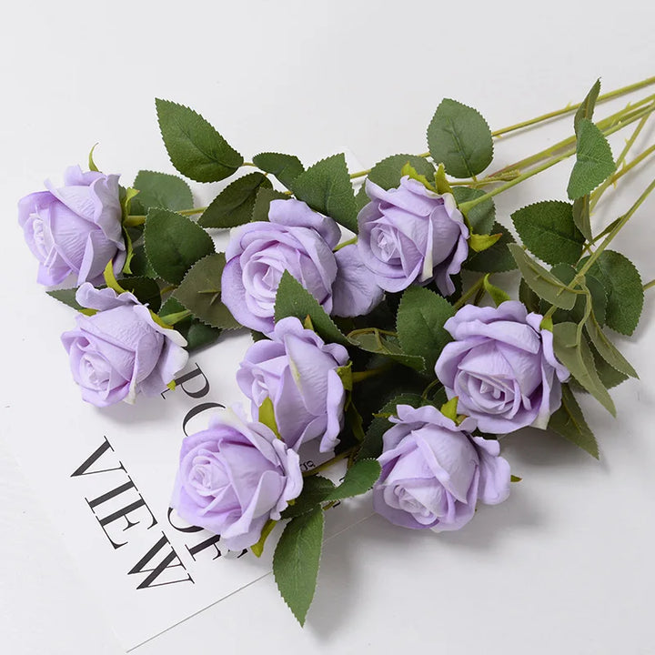 Artificial Red Rose Flower Branches