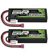 OVONIC 3S Lipo Battery 50C 5200mAh 11.1V Lipo Battery with EC5 Connector for Arrma 1/5 1/8 1/10 RC Car and Truck