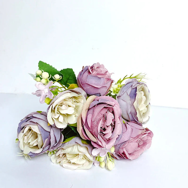 7-Head Artificial Peony Bouquet Décor
