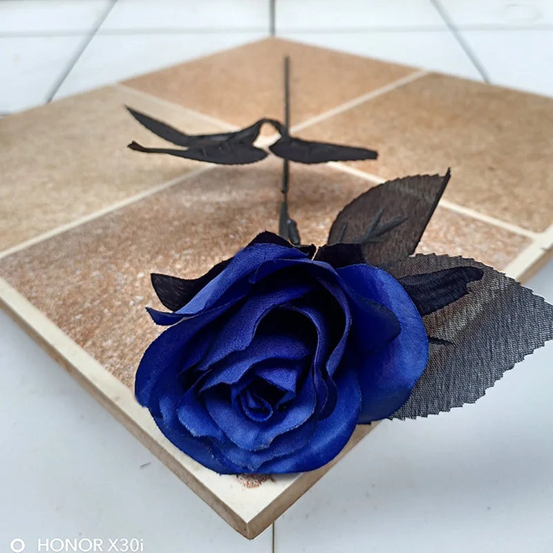 Artificial Black Rose Heads