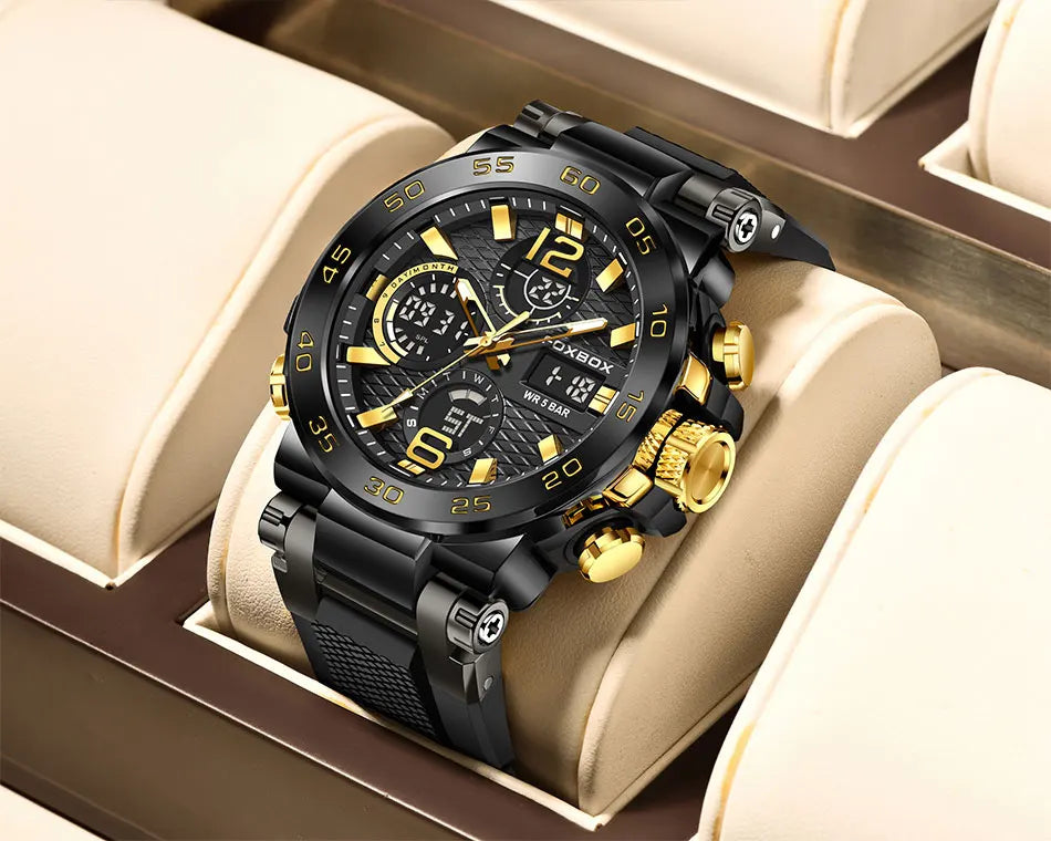 LIGE Luxury LED Display Men Wristwatches Fashion Luminous Sport Man Watch Waterproof Calendar Quartz Watch Mens Montres Hommes