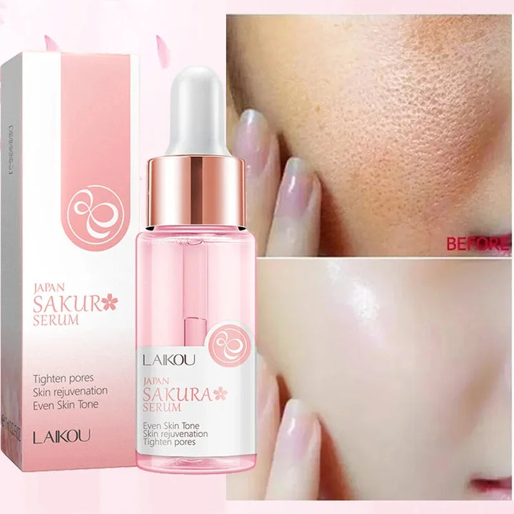 Japan Sakura Wrinkle Remover Face Serum Cream Anti-Aging Fade Fine Lines Lift Firming Vitamin C Whitening Rejuvenation Skin Care