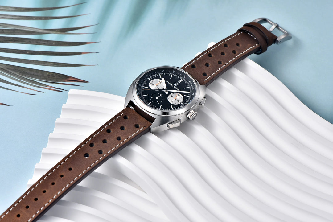 PAGANI DESIGN 2024 New Panda Dial Men Watches Luxury Quartz Watch For Men Japan VK63 Sport Chronograph Sapphire glass Wristwatch