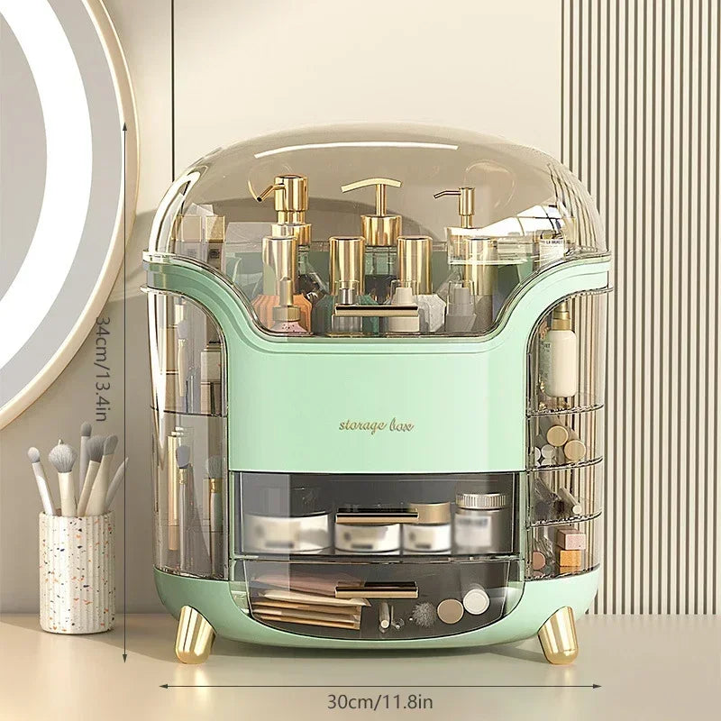 Transparent Desktop Makeup Organizer