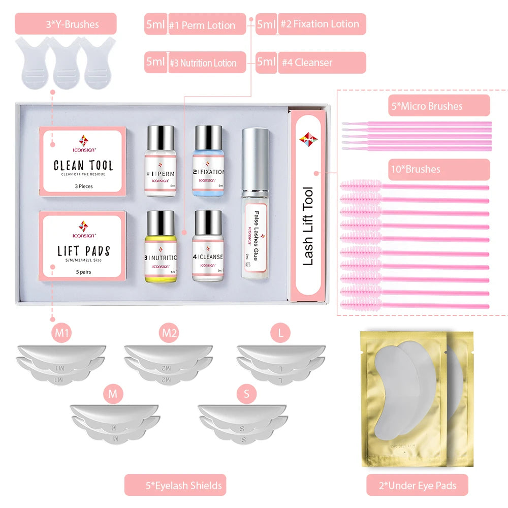 Dropshipping ICONSIGN Upgrade Version Lash Lift Kit Lifting Eyelashes Lasting 6-8 Weeks Calia Perm Eyelash Enhancer Makeup Tools