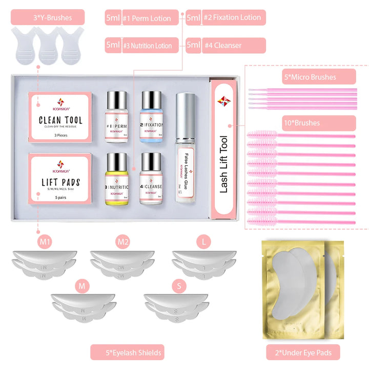 Dropshipping ICONSIGN Upgrade Version Lash Lift Kit Lifting Eyelashes Lasting 6-8 Weeks Calia Perm Eyelash Enhancer Makeup Tools