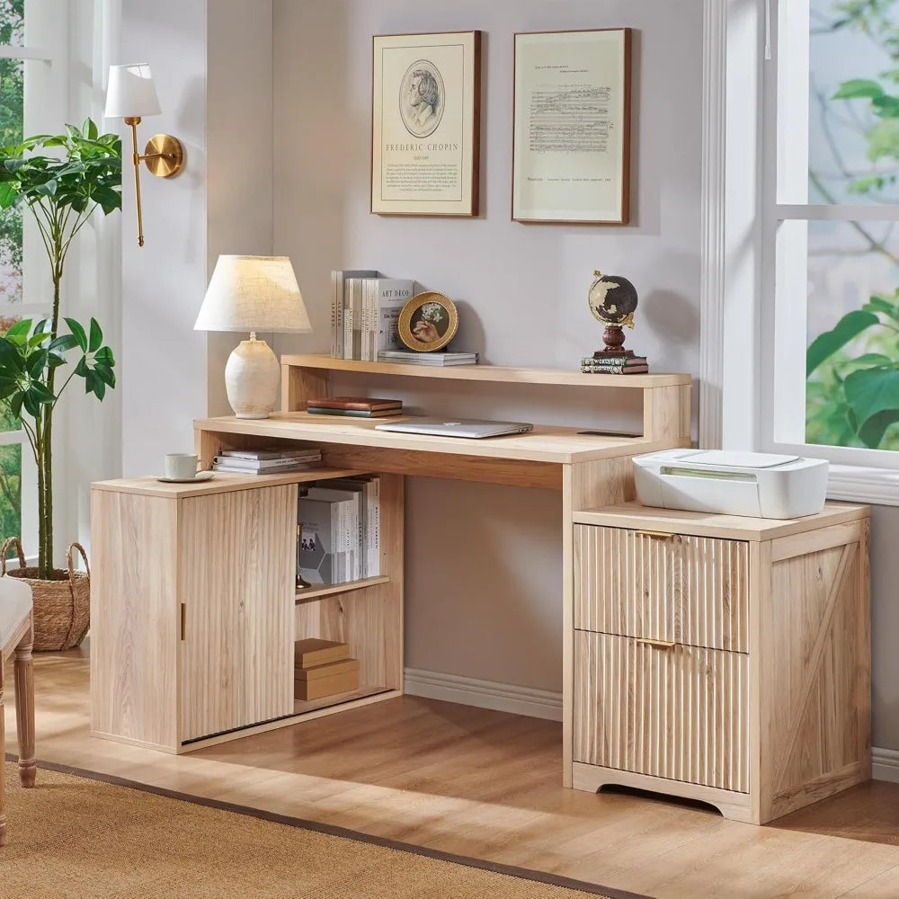 Modern L-Shaped Office Desk