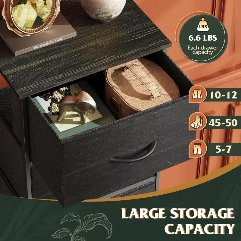 Tall Dresser with Steel Frame