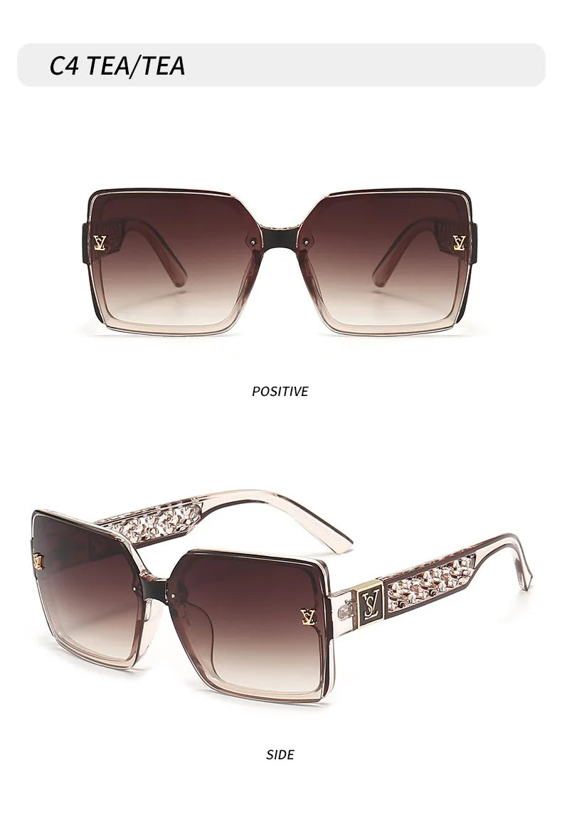 New Classic Fashion Sunglasses Women Luxury Glamour Men Brand Glasses Square Stylish Unisex UV400 Shades