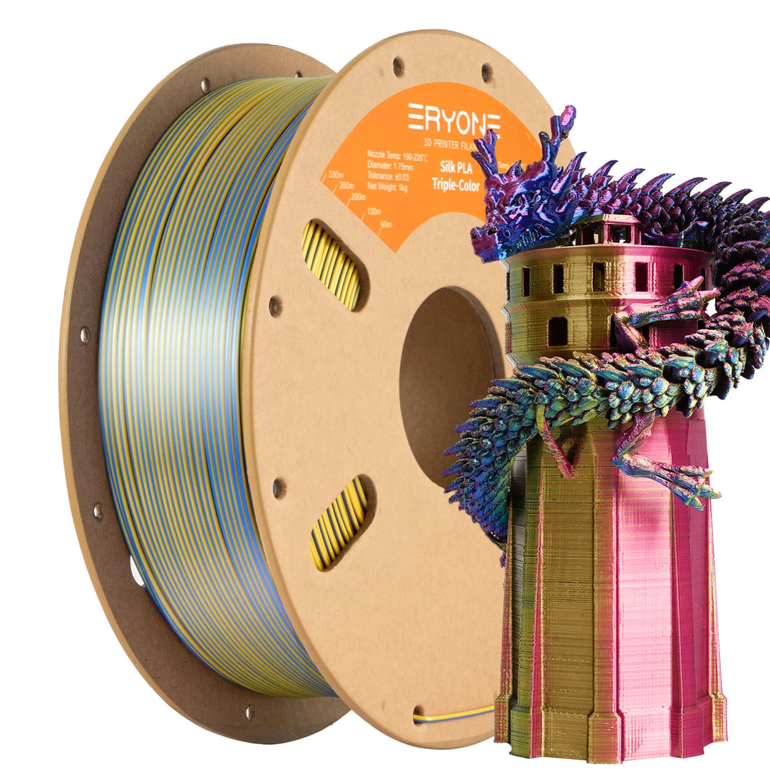 ERYONE Promotion Tri- Color Co-extrusion Silk  PLA Series 1.75mm 1KG For 3D Printing FDM Printer Fast delivery New Arrival