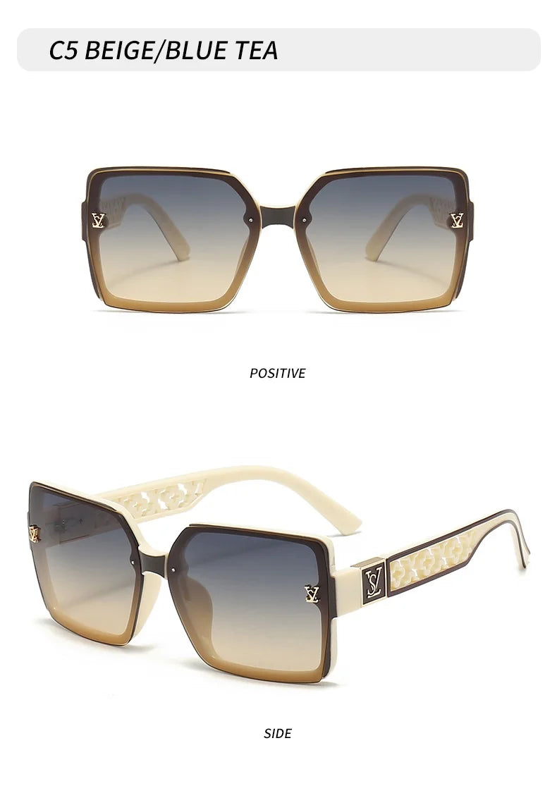 New Classic Fashion Sunglasses Women Luxury Glamour Men Brand Glasses Square Stylish Unisex UV400 Shades