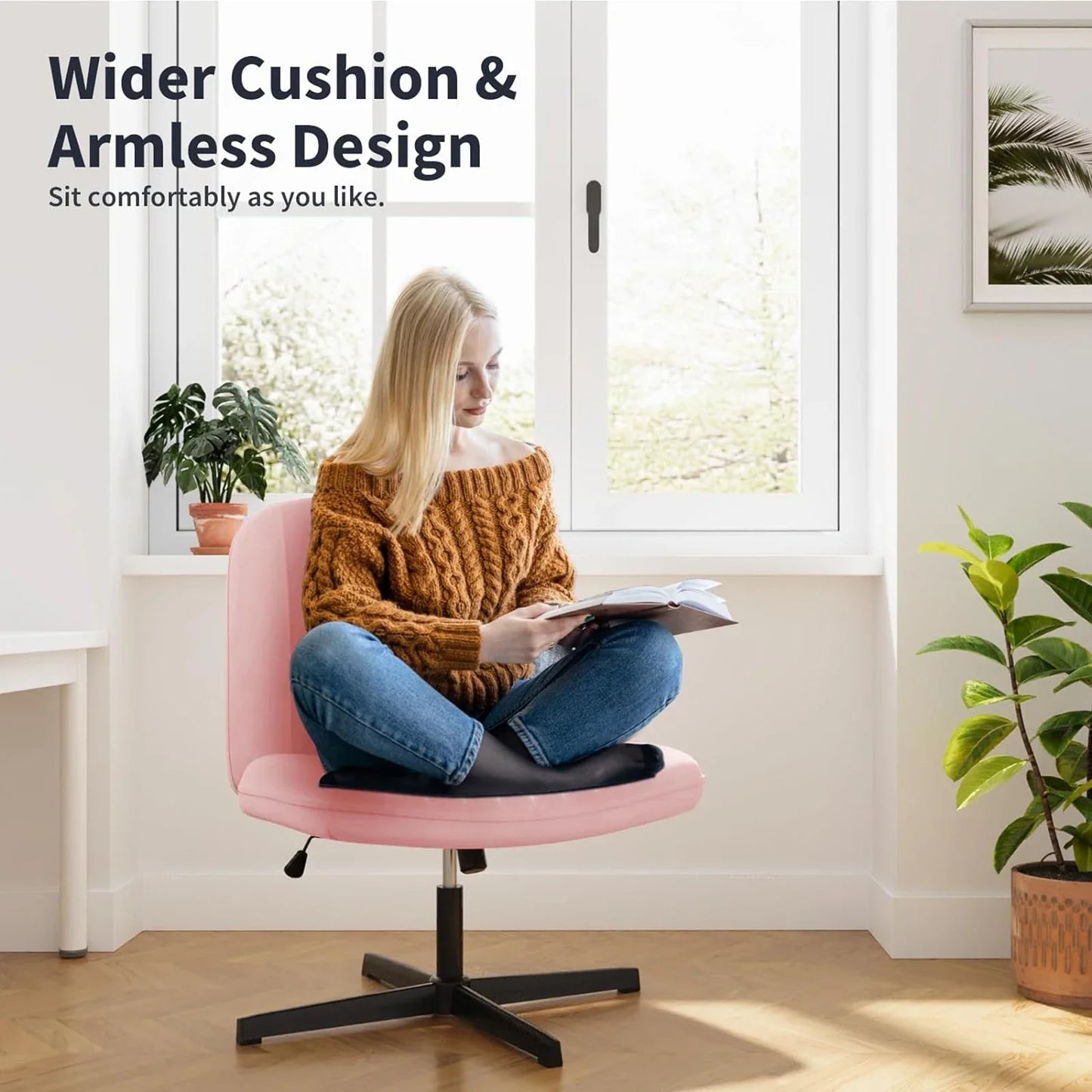 Office Chair with Wide Cushion & Rocker